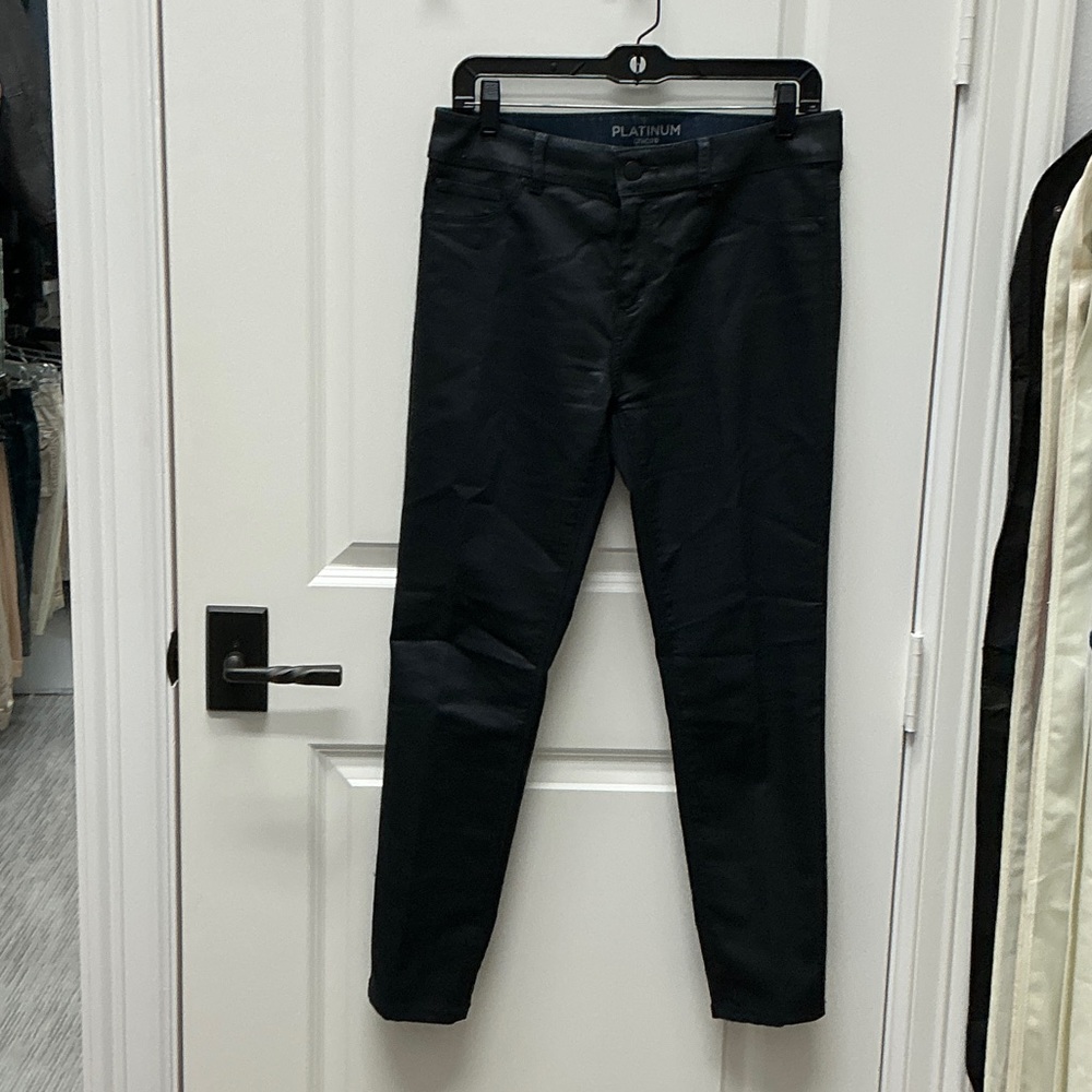 Chico's Platinum Black Waxed Denim Jeans
Size 0